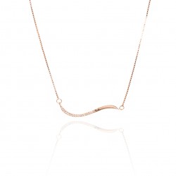 Collier argent rosé vague...