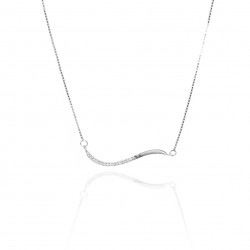 Collier argent rhodié vague...