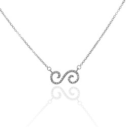 Collier argent rhodié "s"...