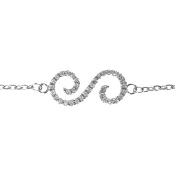 Bracelet argent rhodié "s"...