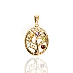 Pendentif argent doré arbre...